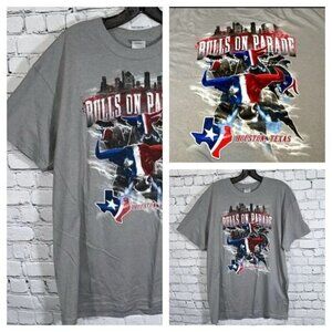 Bulls on Parade Houston Texans Tee size XL NWOT Grey Short Sleeve Tee